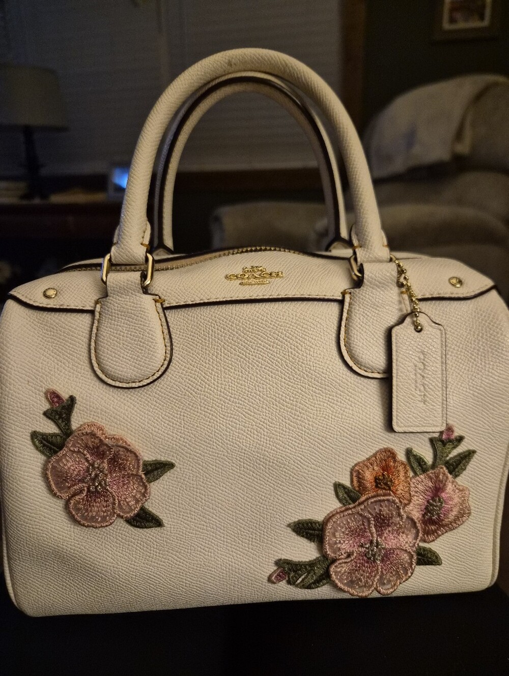 Coach Mini Bennett Satchel Floral Embroidered Applique